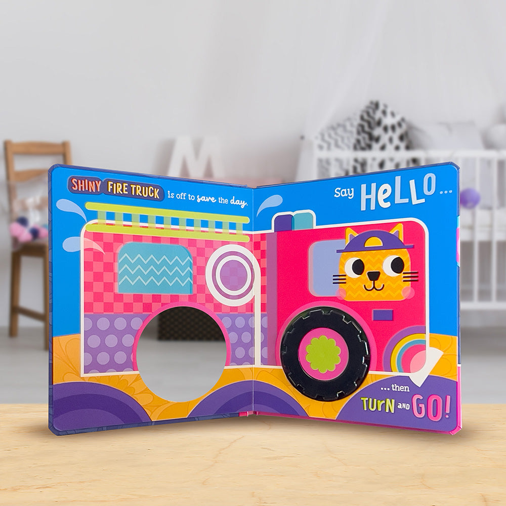 Product image 5 of Groovy Baby Turn and Go!, a board book for ages 0+, by Make Believe Ideas.