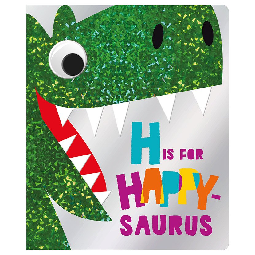 Product image 1 of H is for Happy-saurus, a board book for ages 3+, by Make Believe Ideas.