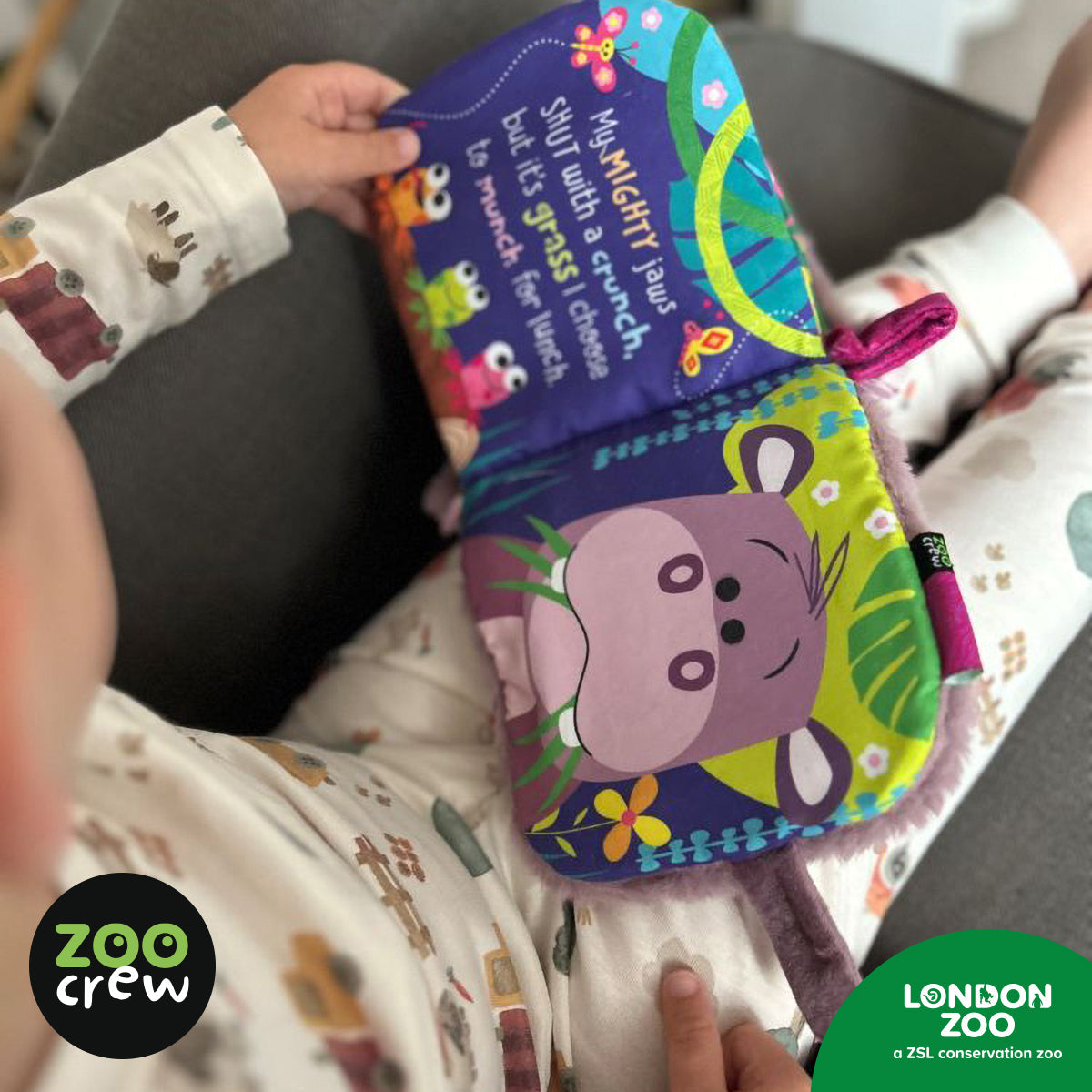 Product image 6 of Hand-Puppet Cloth Book Pygmy Hippo, a cloth book for ages 0+, by Make Believe Ideas.