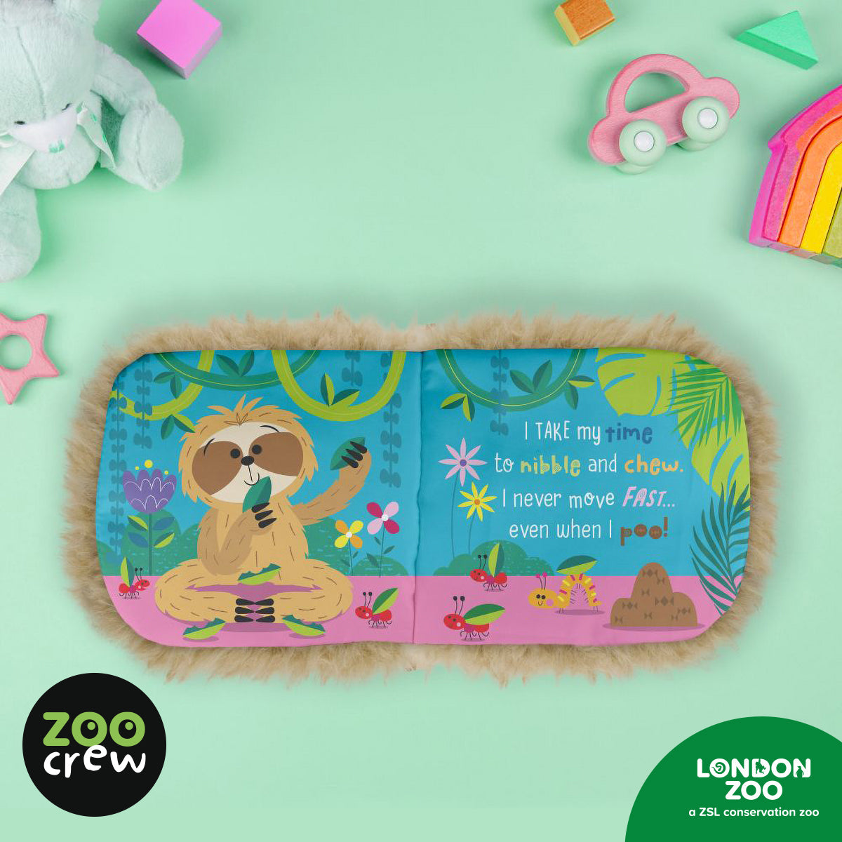 Product image 4 of Hand-Puppet Cloth Book Sloth, a cloth book for ages 0+, by Make Believe Ideas.