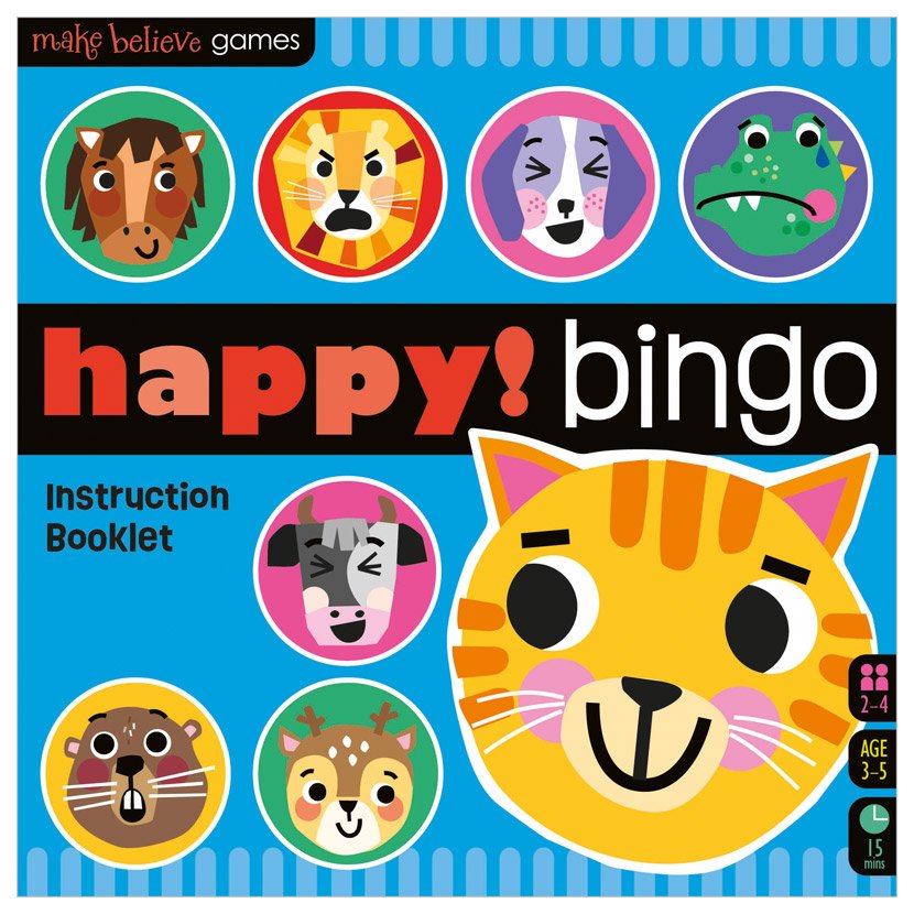 Product image 1 of Happy! Bingo, a game for ages 3+, by Make Believe Ideas.