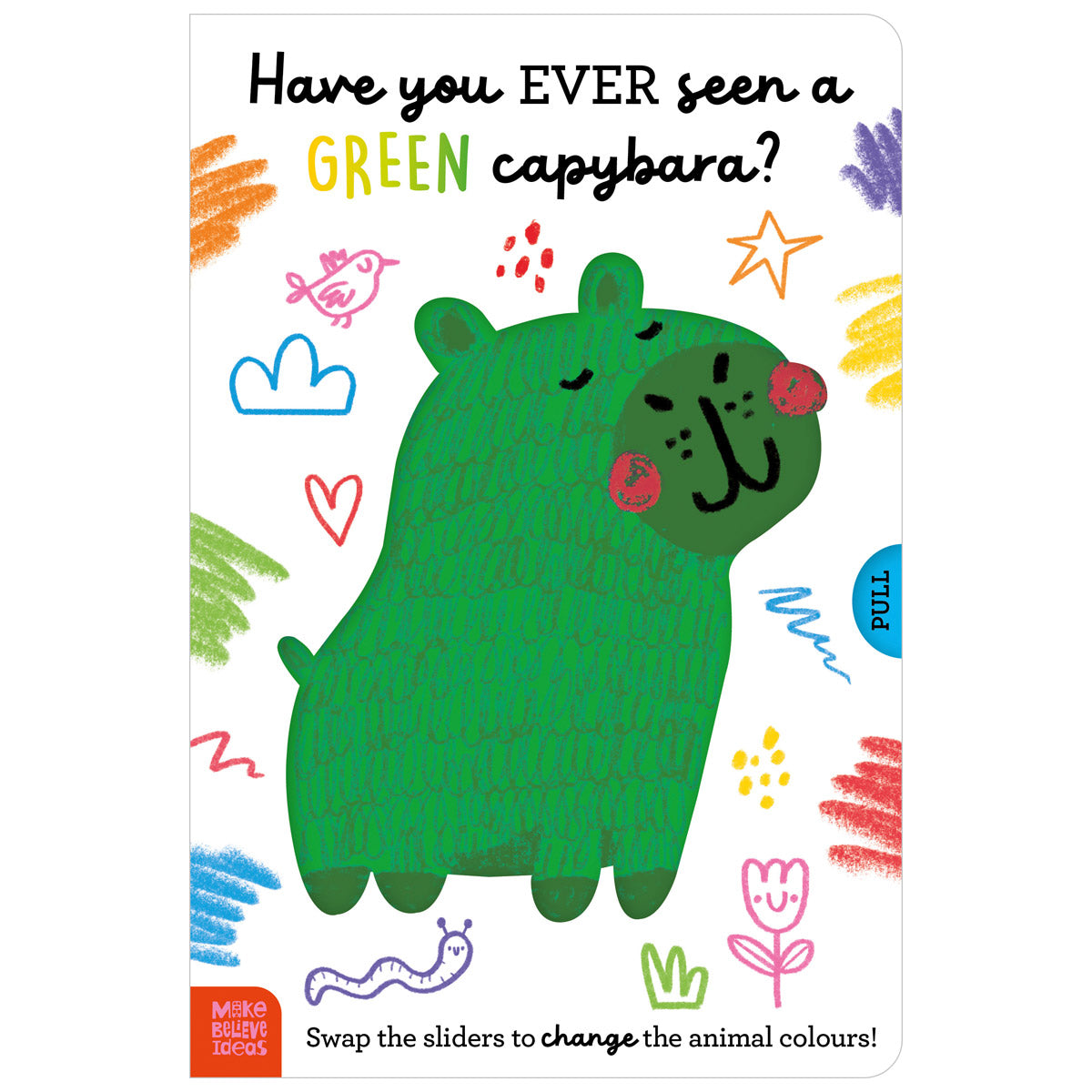 Product image 1 of Have You Ever Seen a Green Capybara?, a board book for ages 18 months+, by Make Believe Ideas.