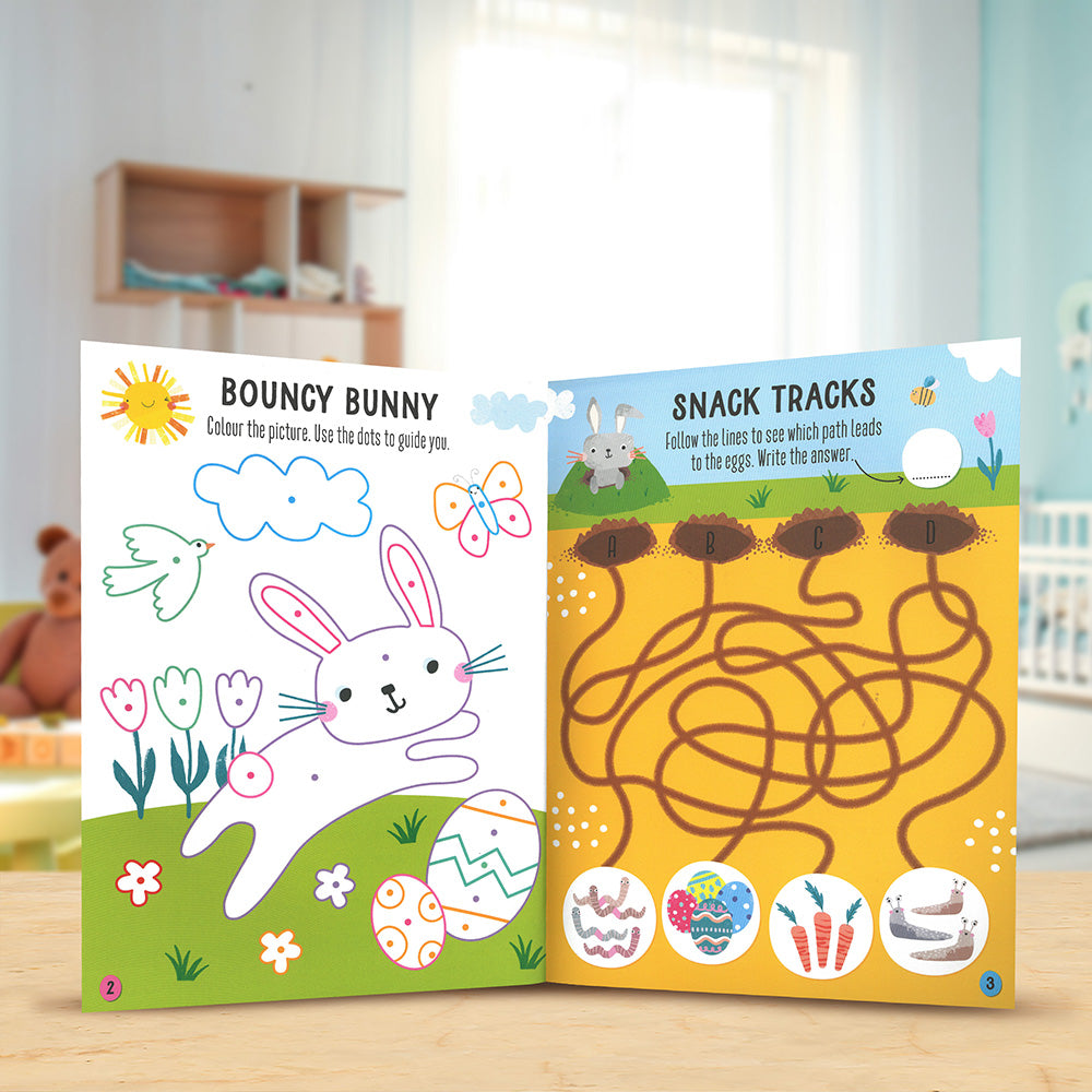 Product image 3 of Hoppy Bunnies Activity Book, a sticker activity book for ages 4+, by Make Believe Ideas.
