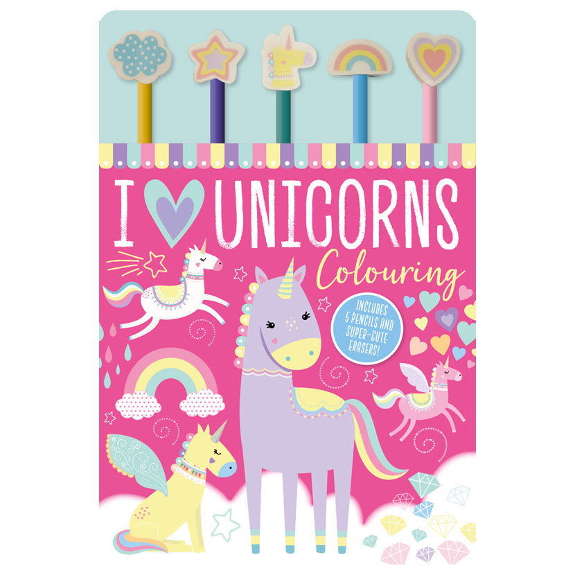 Product image 1 of I Love Unicorns Colouring, a box set for ages 3+, by Make Believe Ideas.