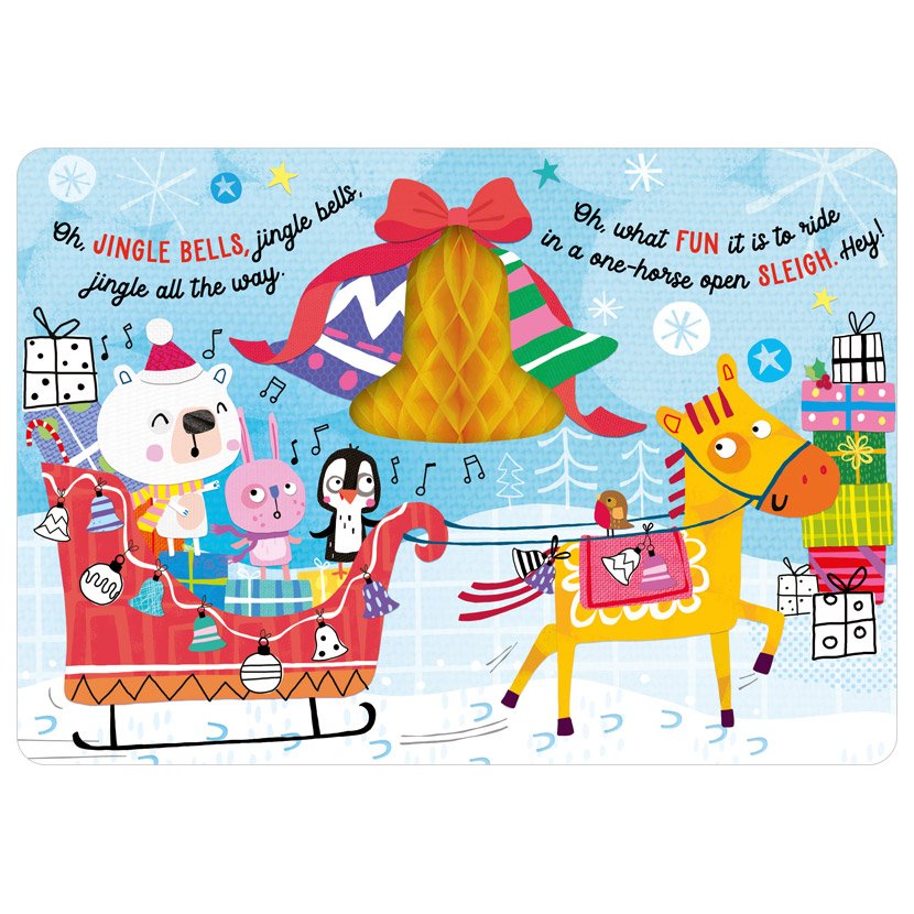 Product image 3 of Jingle Bells, a board book for ages 3+, by Make Believe Ideas.