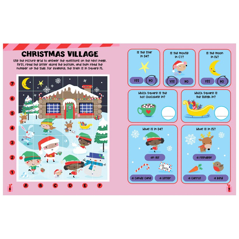 Product image 2 of Jolly Santa Activity Book, a sticker activity book for ages 4+, by Make Believe Ideas.