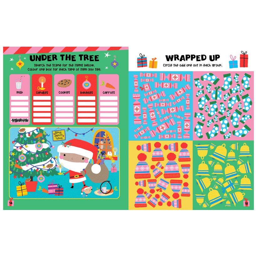 Product image 6 of Jolly Santa Activity Book, a sticker activity book for ages 4+, by Make Believe Ideas.