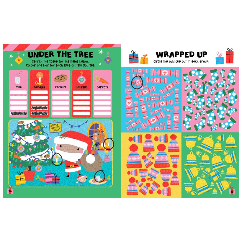 Product image 8 of Jolly Santa Activity Book, a sticker activity book for ages 4+, by Make Believe Ideas.