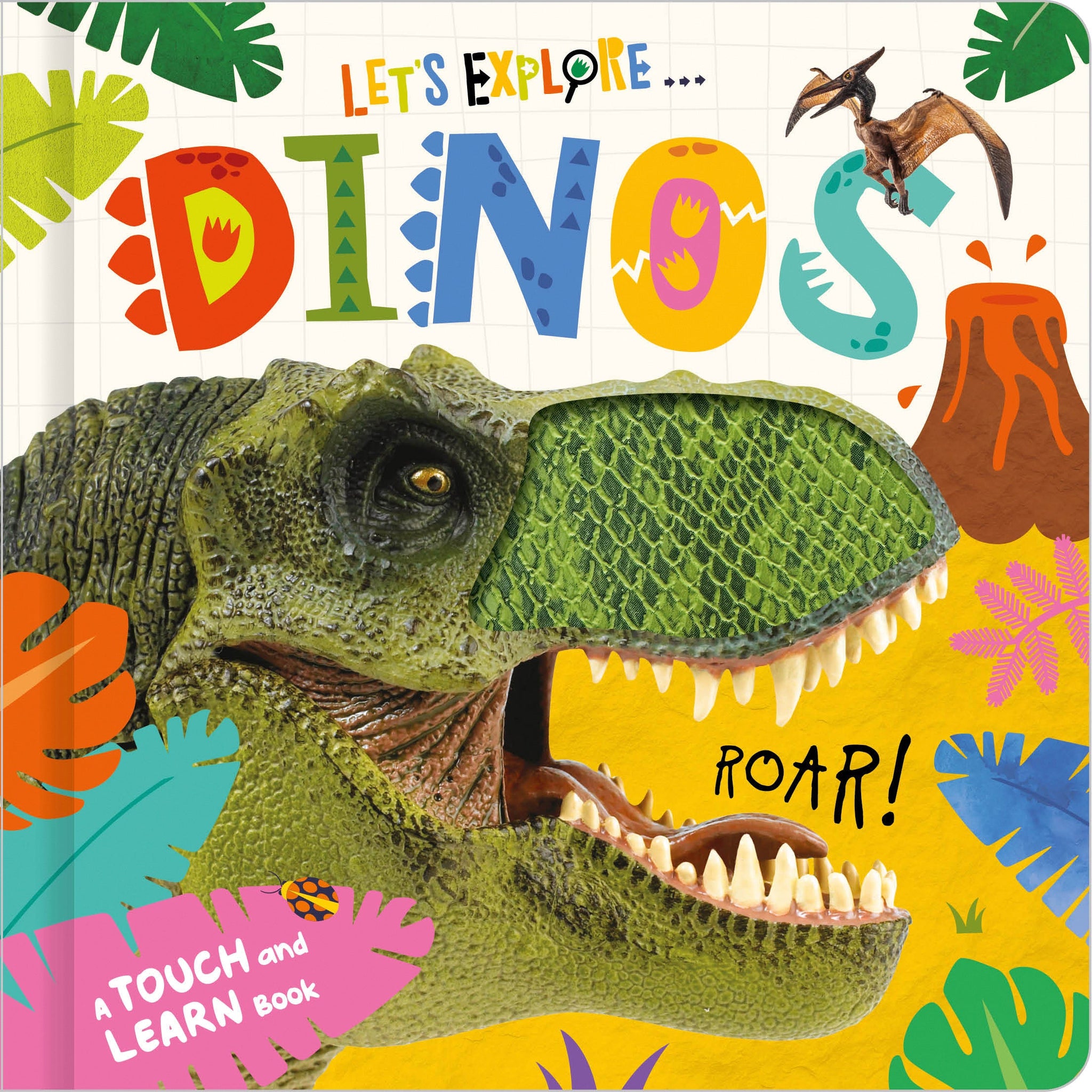 Product image 1 of Let's Explore... Dinos, a board book for ages 3+, by Make Believe Ideas.