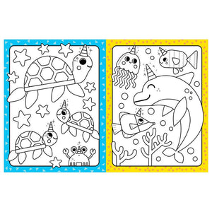 Product image 2 of Little Artist Cutiecorns Ocean Colouring Book, a colouring book for ages 3+, by Make Believe Ideas.