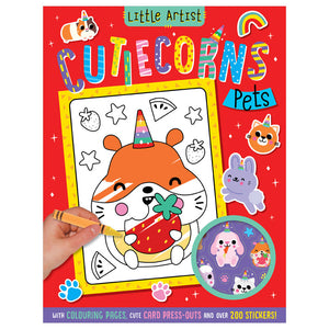 Product image 1 of Little Artist Cutiecorns Pets Colouring Book, a colouring book for ages 3+, by Make Believe Ideas.