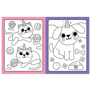 Product image 2 of Little Artist Cutiecorns Pets Colouring Book, a colouring book for ages 3+, by Make Believe Ideas.