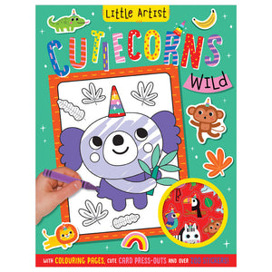 Product image 1 of Little Artist Cutiecorns Wild Colouring Book, a colouring book for ages 3+, by Make Believe Ideas.