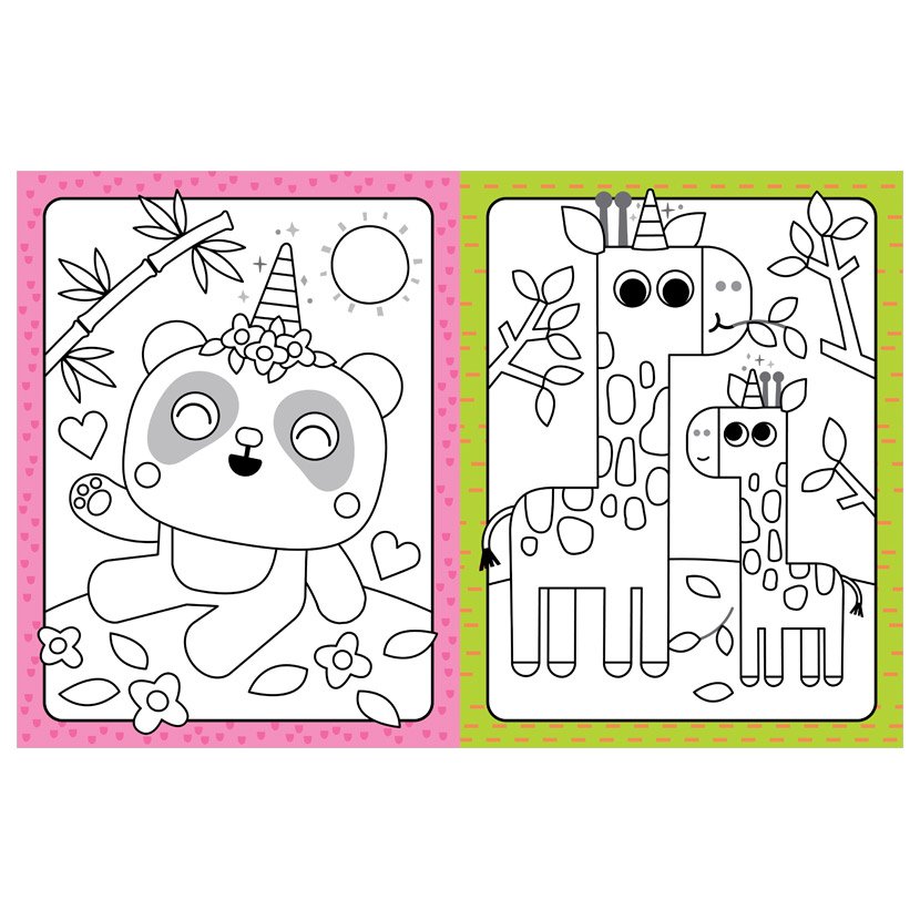 Product image 2 of Little Artist Cutiecorns Wild Colouring Book, a colouring book for ages 3+, by Make Believe Ideas.