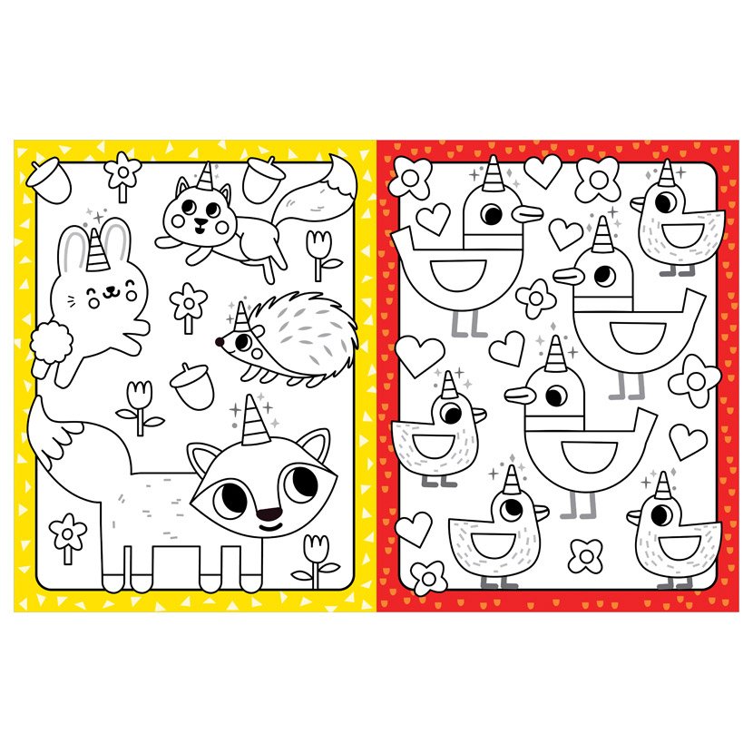 Product image 2 of Little Artist Cutiecorns Woodland Colouring Book, a colouring book for ages 3+, by Make Believe Ideas.