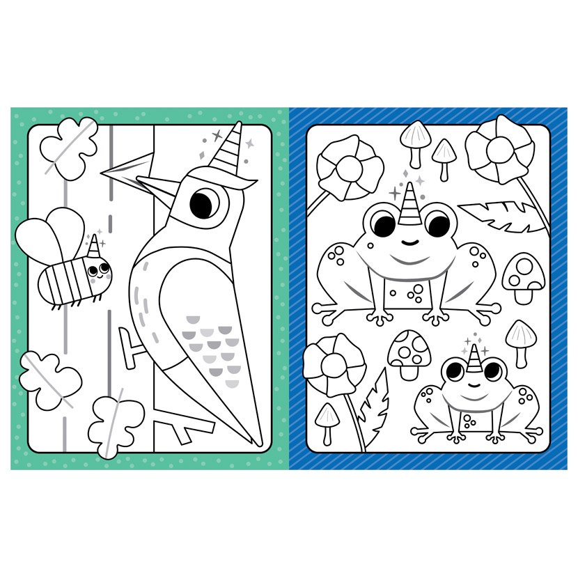 Product image 3 of Little Artist Cutiecorns Woodland Colouring Book, a colouring book for ages 3+, by Make Believe Ideas.
