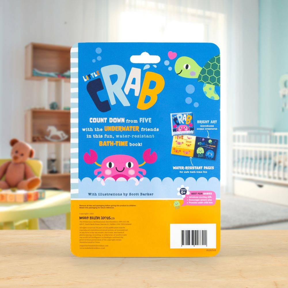 Product image 6 of Little Crab, a bath book for ages 0+, by Make Believe Ideas.