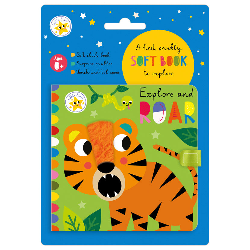 Product image 1 of Little Stars Explore and Roar, a cloth book for ages 0+, by Make Believe Ideas.