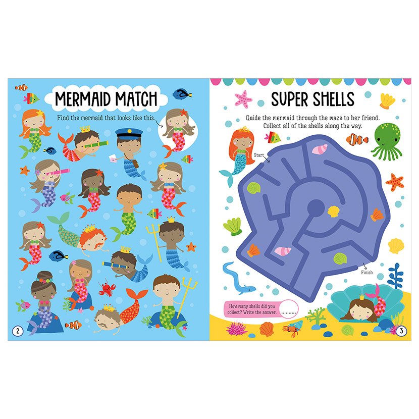Product image 2 of Mermaids, a sticker activity book for ages 3+, by Make Believe Ideas.