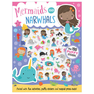 Product image 1 of Mermaids and Narwhals, a sticker activity book for ages 3+, by Make Believe Ideas.