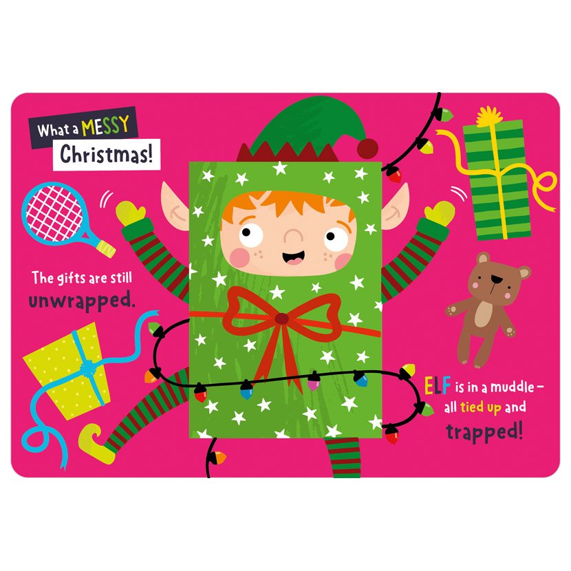 Product image 3 of Messy Christmas, a board book for ages 0+, by Make Believe Ideas.