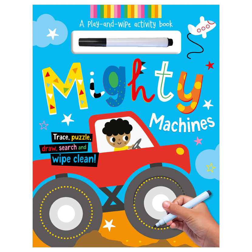 Product image 1 of Mighty Machines, a sticker activity book for ages 3+, by Make Believe Ideas.