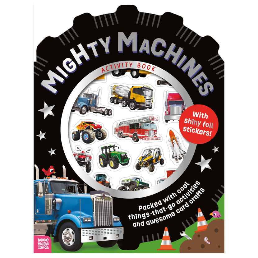 Product image 1 of Mighty Machines Activity Book, a sticker activity book for ages 4+, by Make Believe Ideas.