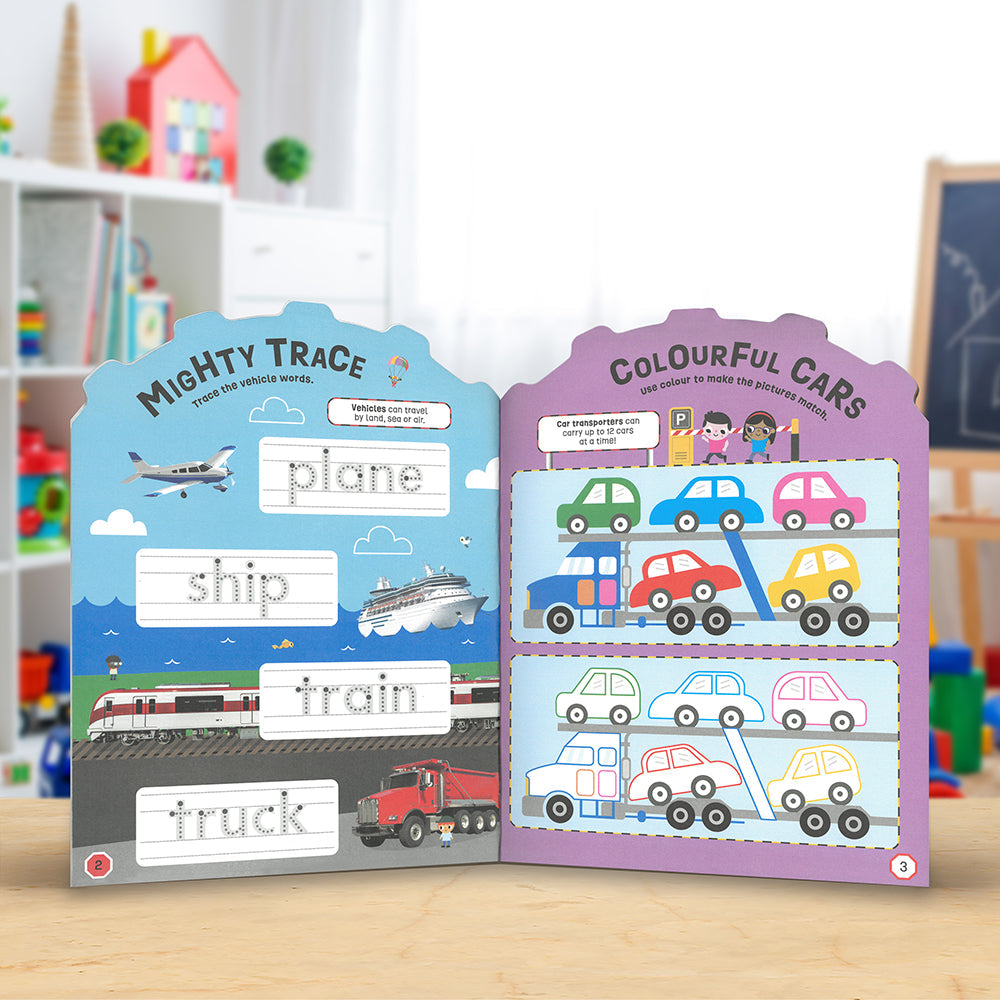 Product image 3 of Mighty Machines Activity Book, a sticker activity book for ages 4+, by Make Believe Ideas.
