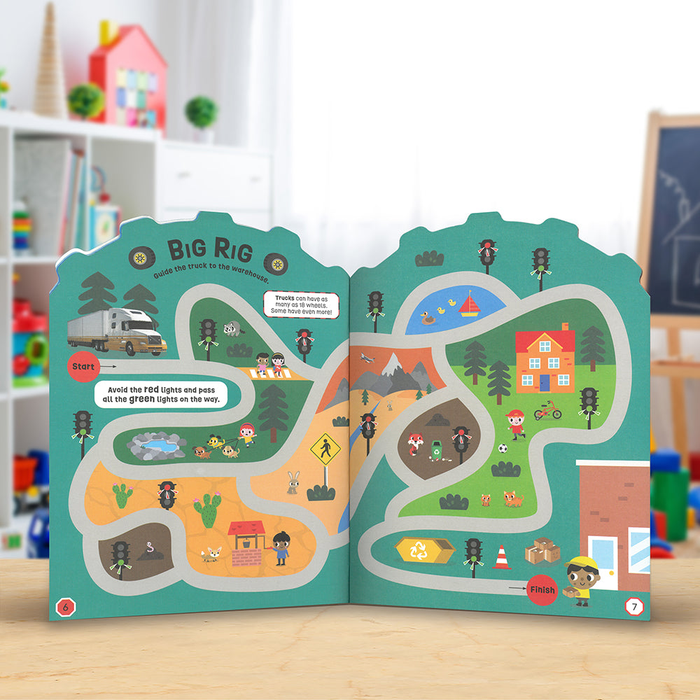 Product image 5 of Mighty Machines Activity Book, a sticker activity book for ages 4+, by Make Believe Ideas.