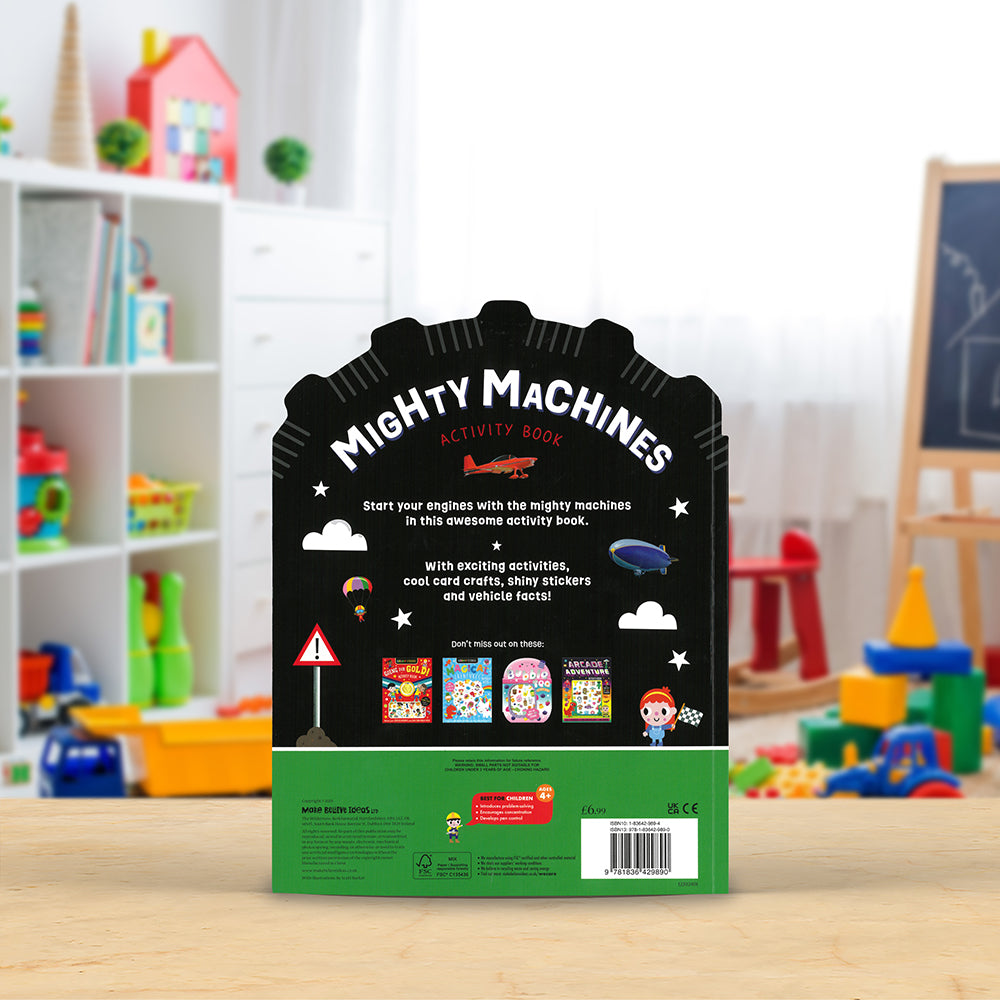 Product image 6 of Mighty Machines Activity Book, a sticker activity book for ages 4+, by Make Believe Ideas.