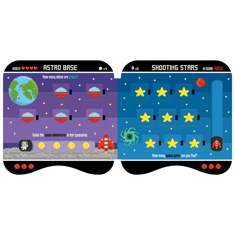 Product image 4 of Mini Gamer, a board book for ages 3+, by Make Believe Ideas.