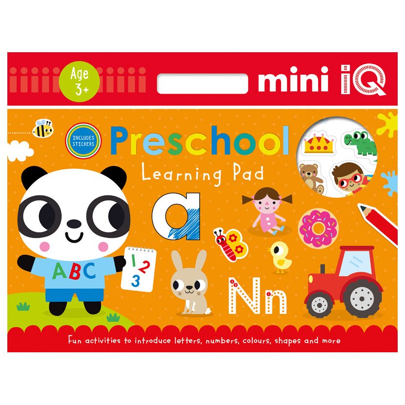 Product image 1 of Mini iQ Preschool Learning Pad, a sticker activity book for ages 3+, by Make Believe Ideas.