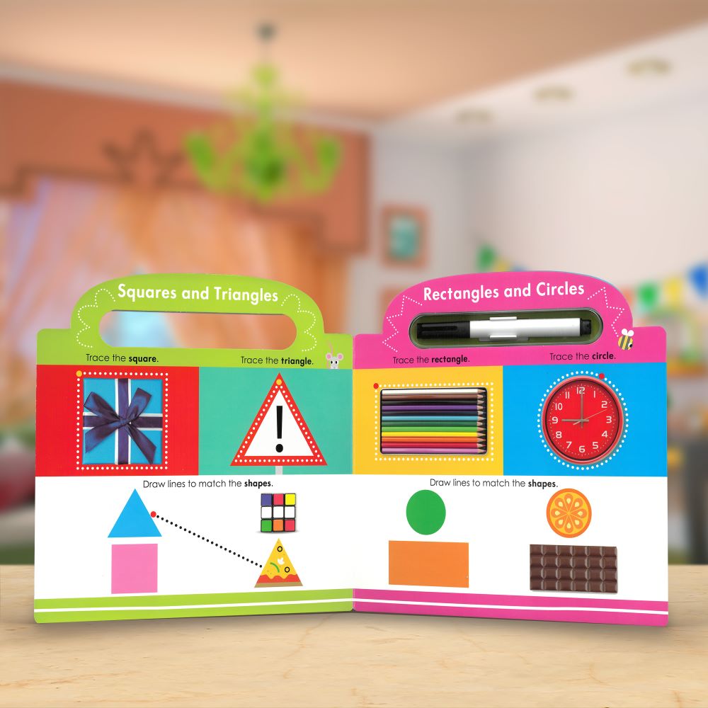 Product image 3 of Mini iQ Write-and-Wipe Get Ready for Starting School, a sticker activity book for ages 3+, by Make Believe Ideas.