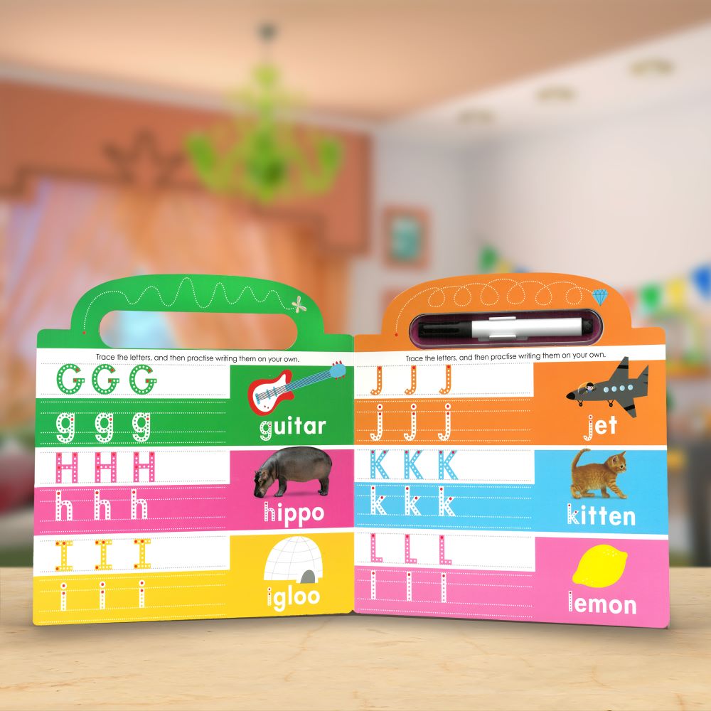 Product image 4 of Mini iQ Write-and-Wipe Learn to Write, a sticker activity book for ages 3+, by Make Believe Ideas.