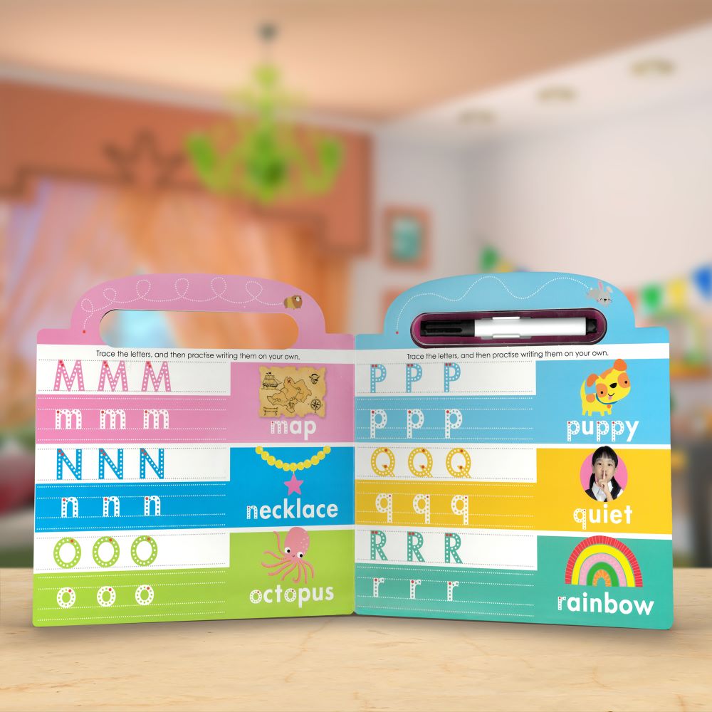 Product image 5 of Mini iQ Write-and-Wipe Learn to Write, a sticker activity book for ages 3+, by Make Believe Ideas.