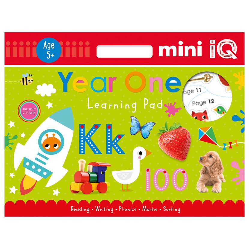Product image 1 of Mini iQ Year 1 Learning Pad, a sticker activity book for ages 5+, by Make Believe Ideas.