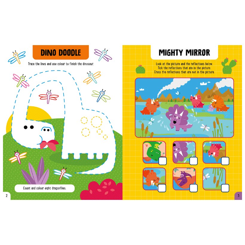 Product image 2 of My Dinosaur Play Book, a sticker activity book for ages 3+, by Make Believe Ideas.
