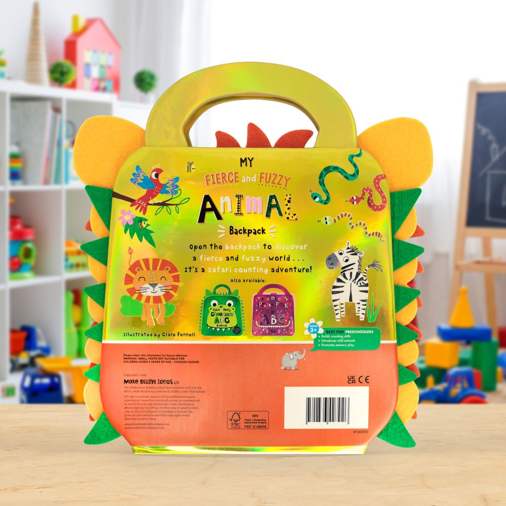 Product image 6 of My Fierce and Fuzzy Animal Backpack, a board book for ages 3+, by Make Believe Ideas.