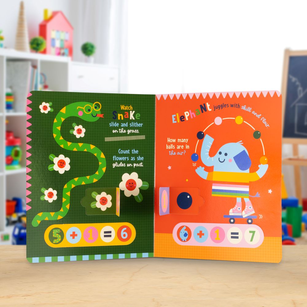 Product image 5 of My First Calculator Fun Book, a board book for ages 3+, by Make Believe Ideas.