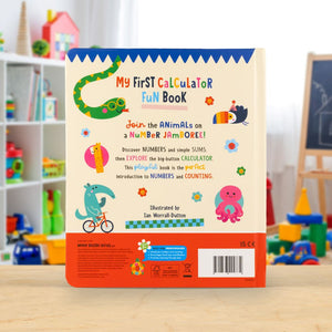 Product image 6 of My First Calculator Fun Book, a board book for ages 3+, by Make Believe Ideas.