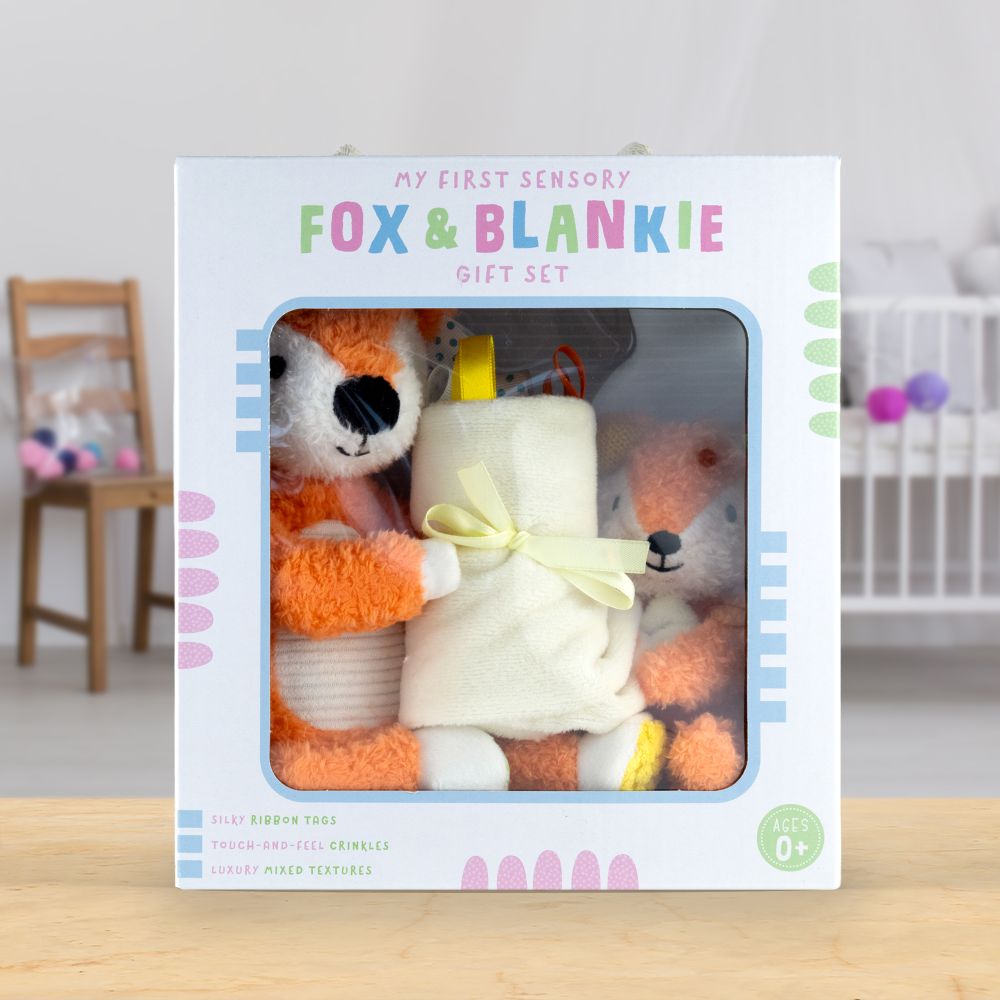 Product image 4 of My First Sensory Fox and Blankie Gift Set, a box set for ages 0+, by Make Believe Ideas.