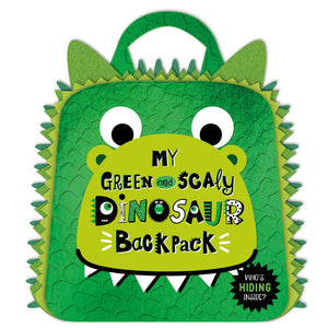 Product image 1 of My Green and Scaly Dinosaur ABC Backpack, a board book for ages 3+, by Make Believe Ideas.