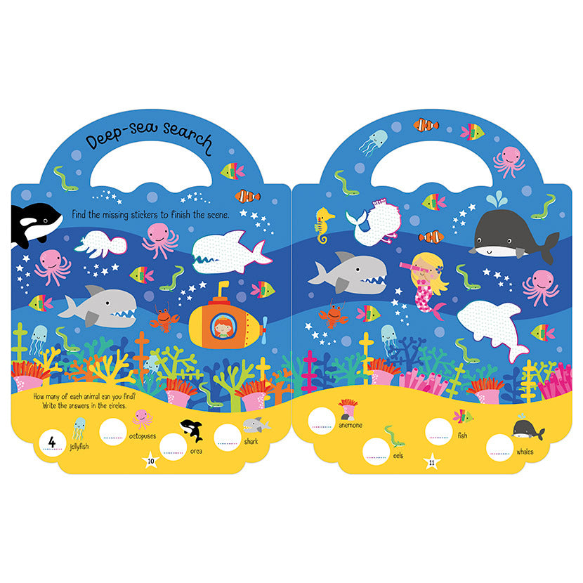 Product image 3 of My Mermaid Bag, a sticker activity book for ages 3+, by Make Believe Ideas.