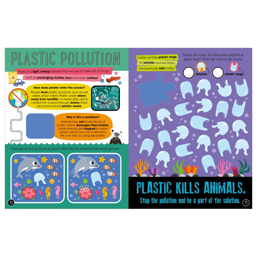 Product image 3 of My Precious Planet Caring for our oceans activity book, a sticker activity book for ages 5+, by Make Believe Ideas.