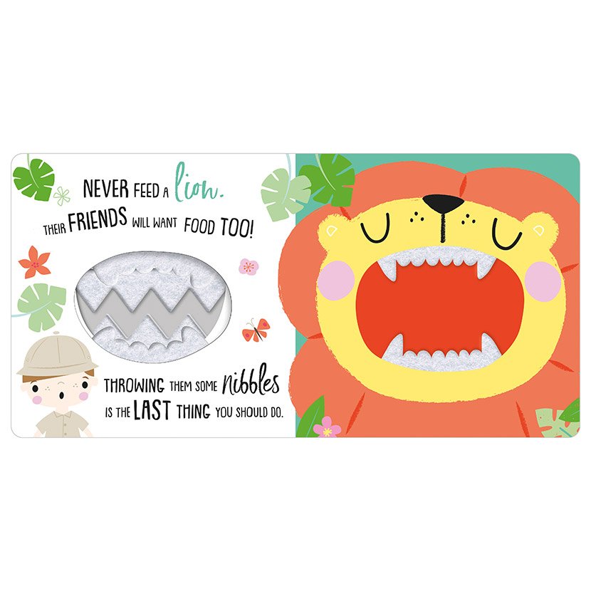 Product image 3 of Never Feed a Shark, a board book for ages 0+, by Make Believe Ideas.