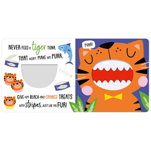 Product image 3 of Never Feed a Tiger!, a board book for ages 0+, by Make Believe Ideas.