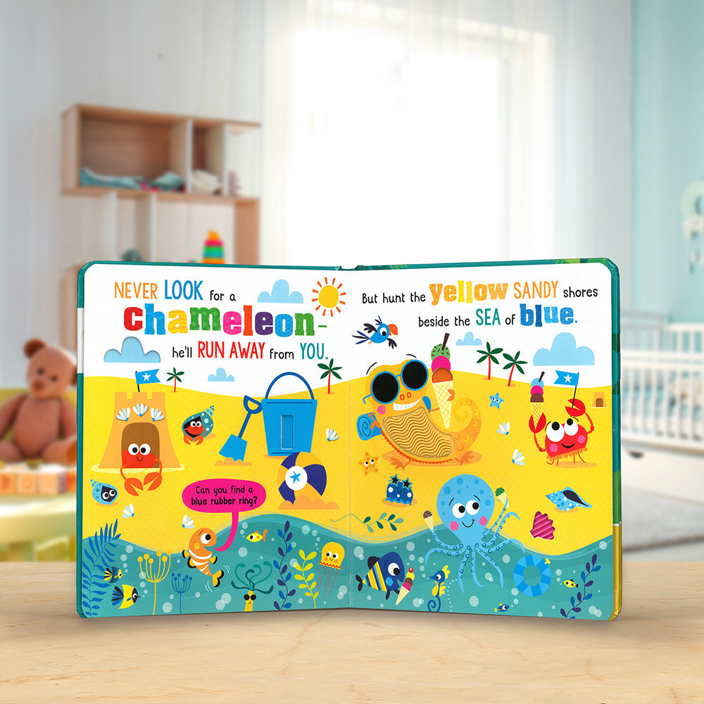 Product image 4 of Never Look for a Chameleon!, a board book for ages 0+, by Make Believe Ideas.