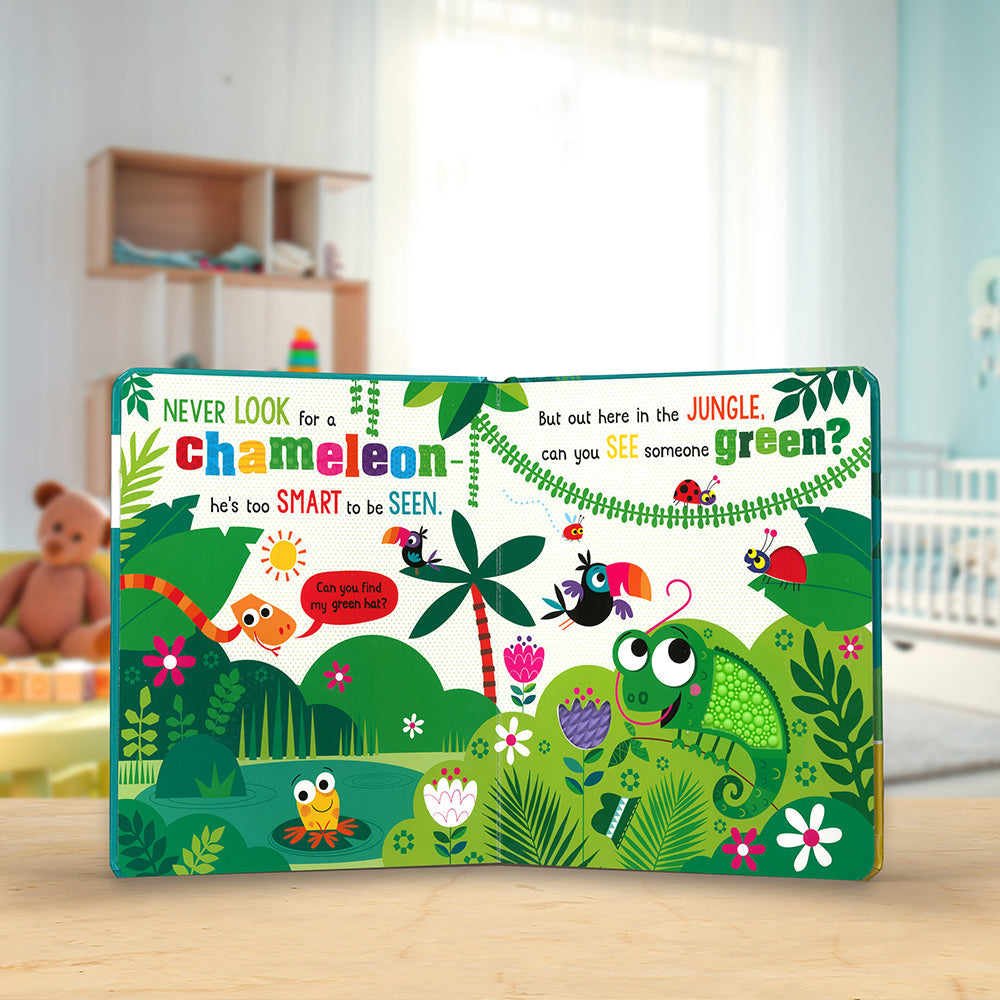 Product image 5 of Never Look for a Chameleon!, a board book for ages 0+, by Make Believe Ideas.
