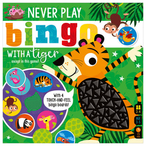 Product image 1 of Never Play Bingo with a Tiger, a game for ages 3+, by Make Believe Ideas.