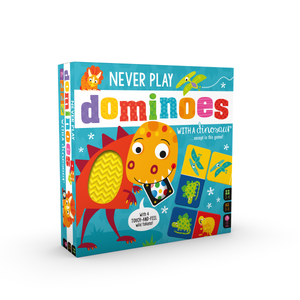 Product image 2 of Never Play Dominoes with a Dinosaur, a game for ages 3+, by Make Believe Ideas.